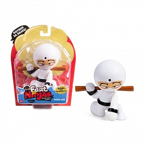 Фигурка ниндзя Вонь-Сан из серии Fart Ninjas, белый, 9 см. (Fart Ninjas, 37003)